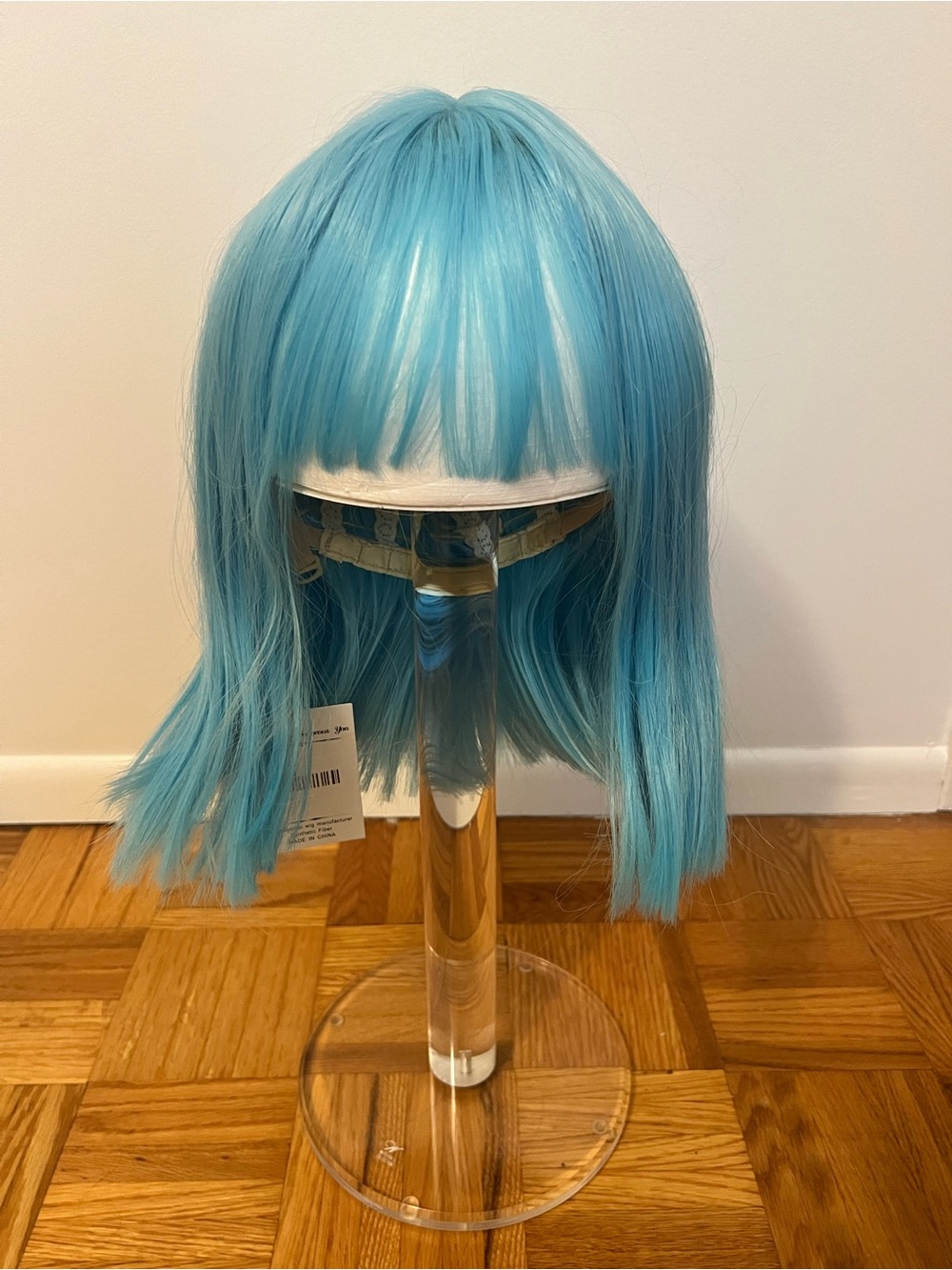 Light Blue Short Wig with Bangs- Adjustable NWT